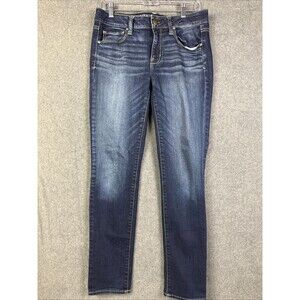 American Eagle Outfitters Skinny Stretch Jeans Womens 8 R Dark Blue Wash 2016 #3